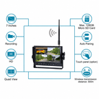 7 inch HD Digital Wireless Quad-View Monitor - Recording Support, Non-Waterproof (IXU700127QC)